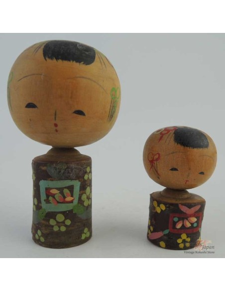 Mini Kokeshi - Set of 2 Dolls