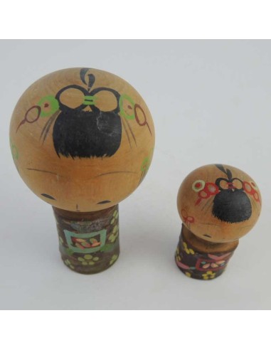 Mini Kokeshi - Set of 2 Dolls