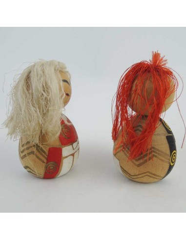 Mini Kokeshi - Set of 2 Dolls