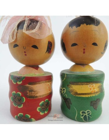 Mini Kokeshi - Set of 2 Dolls