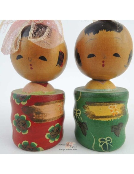 Mini Kokeshi - Set of 2 Dolls