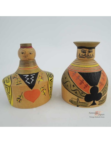 Mini Kokeshi - Set of 2 Dolls
