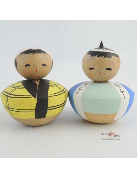 Mini Kokeshi - Set of 2 Dolls