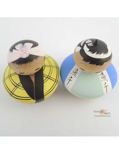 Mini Kokeshi - Set of 2 Dolls