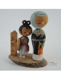 Mini Kokeshi - Set of 4 Dolls