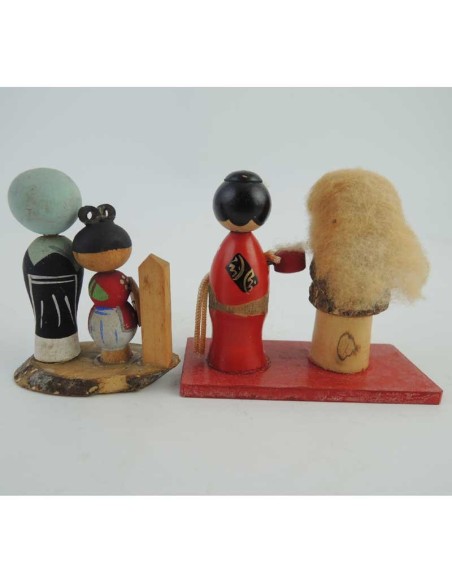 Mini Kokeshi - Set of 4 Dolls