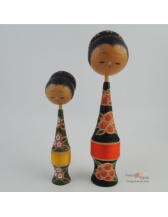 Kokeshi unique - Lot de 2 poupée japonaise