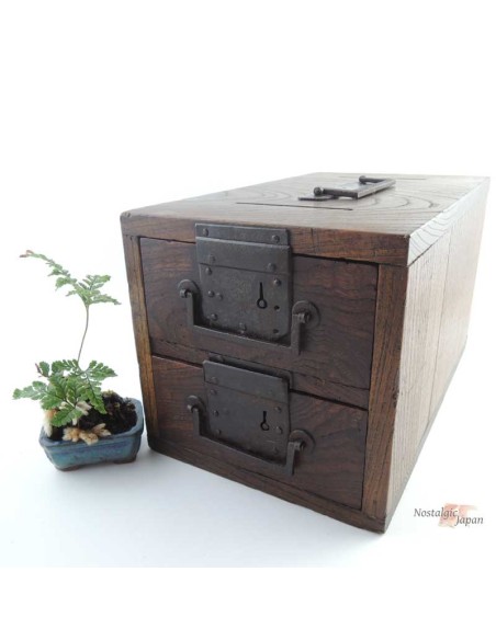 Japanese Antique Wooden Small Chest