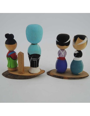 Mini Kokeshi - Set of 4 Dolls