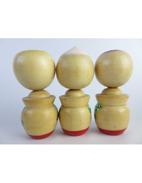 Mini Kokeshi - Set of 3 Dolls