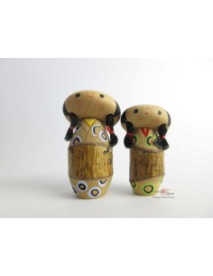 Mini Kokeshi - Set of 2 Dolls 2