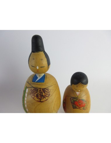Unique Kokeshi - Set of 2 Dolls