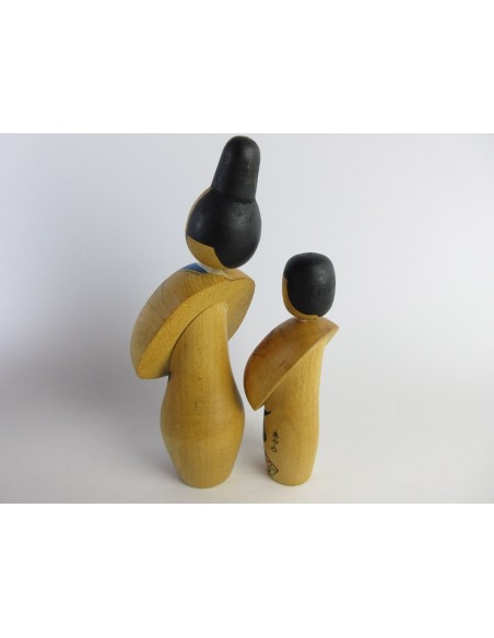Unique Kokeshi - Set of 2 Dolls
