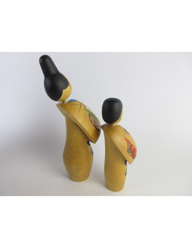 Unique Kokeshi - Set of 2 Dolls