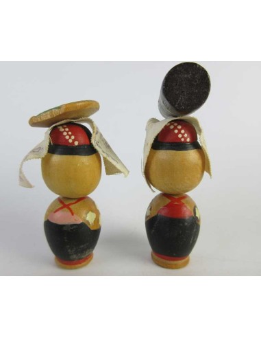 Mini Kokeshi - Set of 2 Dolls