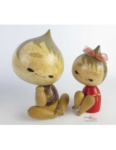 Kokeshi unique - Lot de 2 poupées japonaises