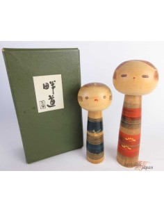 Kokeshi - Lot de 2 poupées japonaises - Yamanaka Sanpei