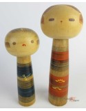 Kokeshi - Lot de 2 poupées japonaises
