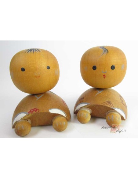 Unique Kokeshi - Set of 2 Dolls