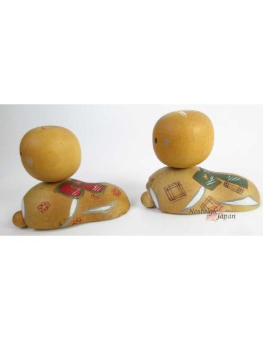 Unique Kokeshi - Set of 2 Dolls