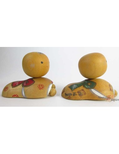 Unique Kokeshi - Set of 2 Dolls