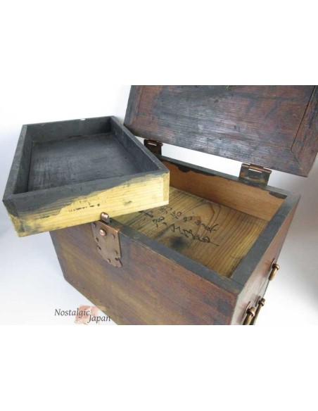Japanese Antique Wooden ink stone drawer