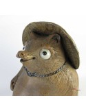 Japanese antique ceramic racoon dog, Tanuki