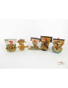 Kokeshi - Lot de 5 poupées japonaises