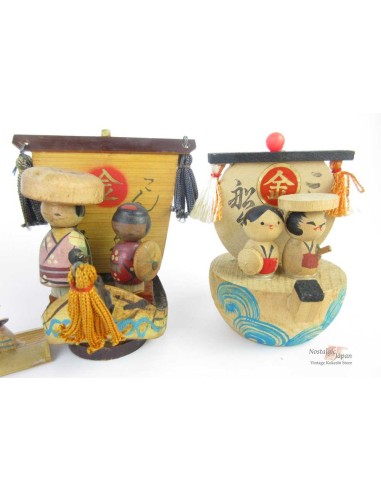 Kokeshi - Set of 2 Dolls