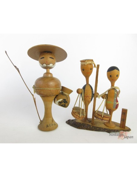 Kokeshi - Set of 2 Dolls