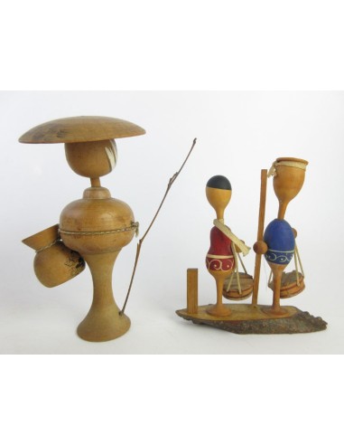 Kokeshi - Set of 2 Dolls