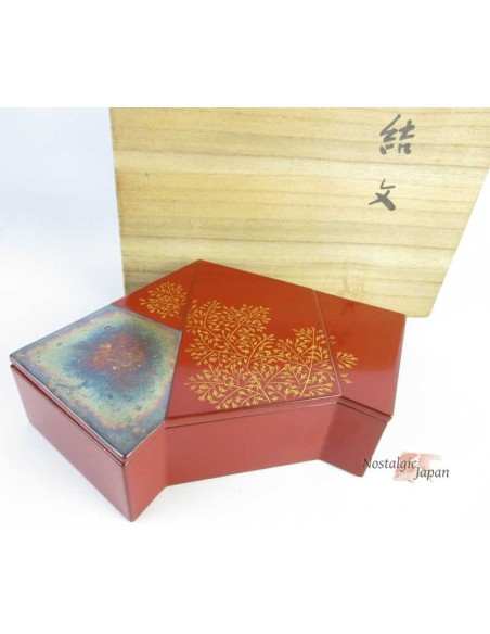Japanese Vintage Wooden Lacquered Box