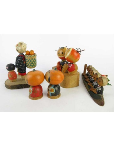 Mini Kokeshi - Set of 5 Dolls