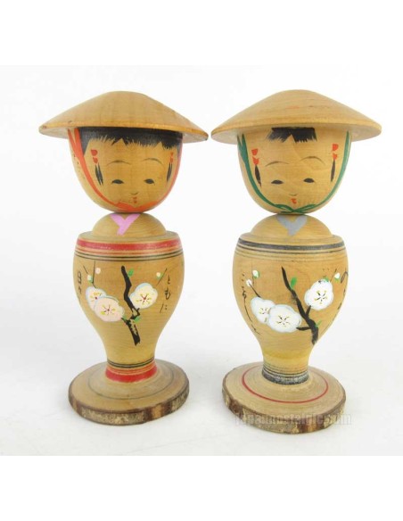 Mini Kokeshi - Set of 2 Dolls