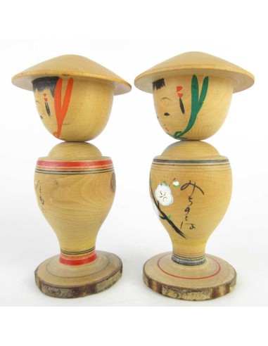 Mini Kokeshi - Set of 2 Dolls