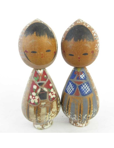 Mini Kokeshi - Set of 2 Dolls