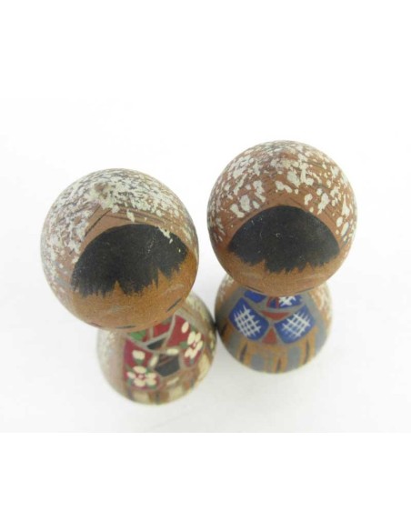 Mini Kokeshi - Set of 2 Dolls