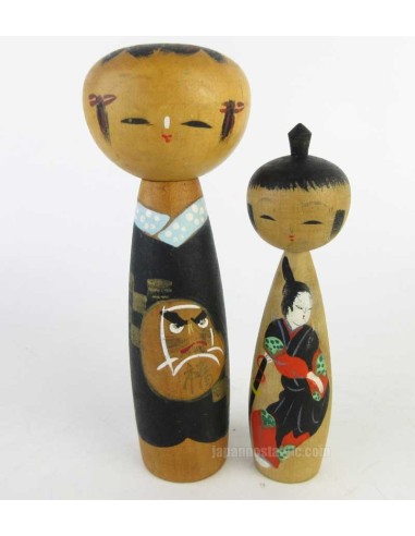 Kokeshi - Set of 2 Dolls