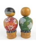 Kokeshi unique - Lot de 2 poupée japonaise