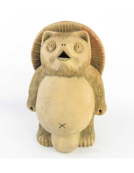 Japanese antique ceramic racoon dog, Tanuki