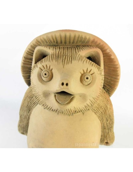 Japanese antique ceramic racoon dog, Tanuki