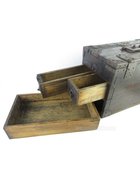 Japanese Antique Wooden Small Chest