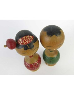 Kokeshi Dolls 50's set of 2 2