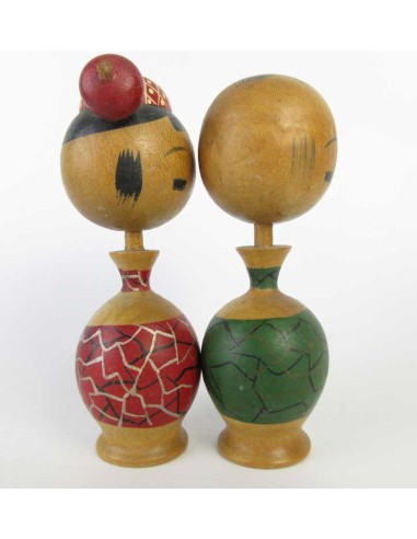 Kokeshi Dolls 50's set of 2