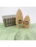 Kokeshi unique - Lot de 2 poupée japonaise