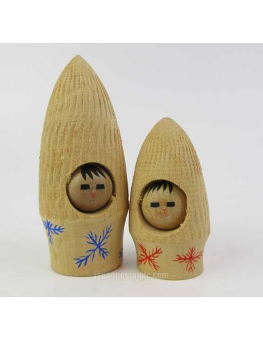 Unique Kokeshi - Set of 2 Dolls