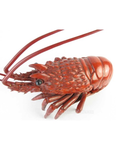 Japanese Vintage Kutani ware, Ise-ebi (spiny lobster), by Seika pottery