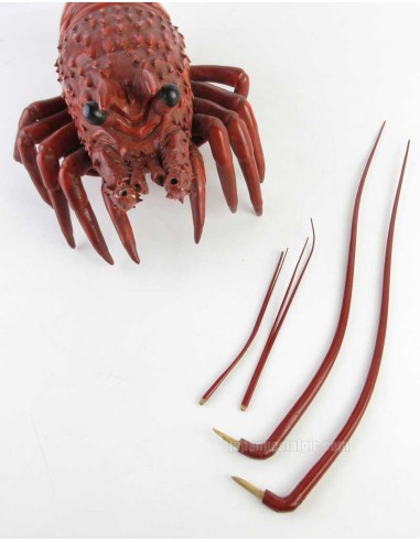 Japanese Vintage Kutani ware, Ise-ebi (spiny lobster), by Seika pottery