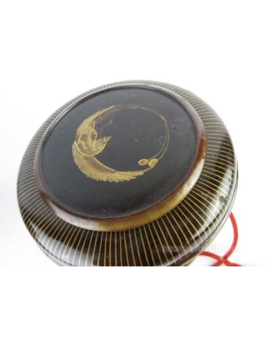 Japanese Vintage Lacquered Wooden Bowls with lid - set of 2