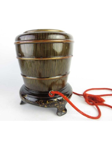 Japanese Vintage Lacquered Wooden Bowls with lid - set of 2